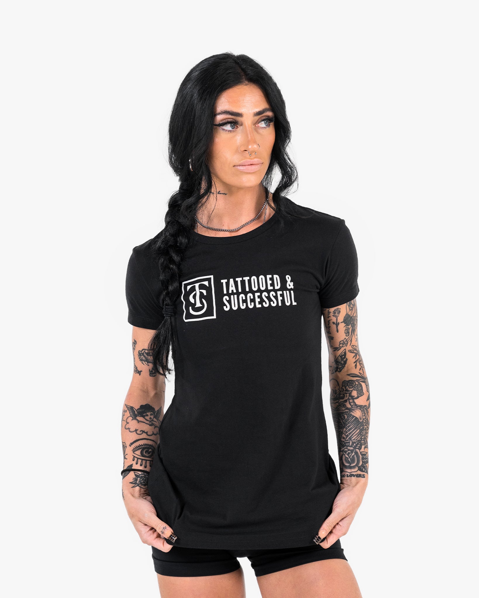 Women's Core T-Shirt - Black w/ White